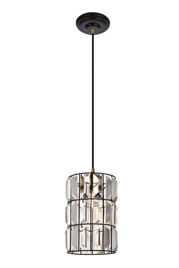 Blair 1 Light Transitional Pendant Oil Rubbed Bronze (Royal Cut Crystal)