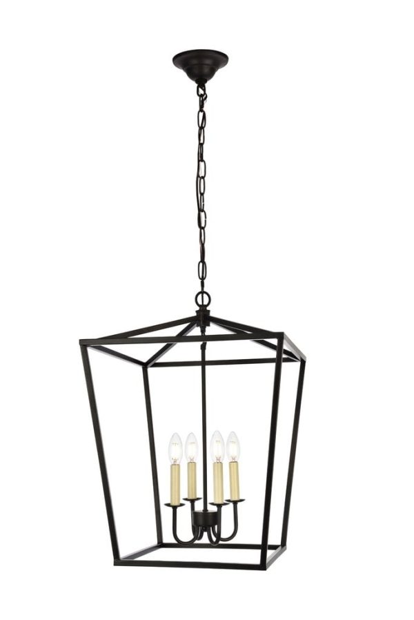Maddox 4 Lights Transitional Pendant Black