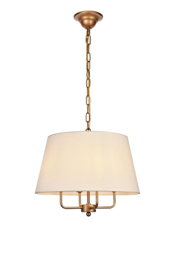Maple 4 Lights Transitional Pendant Gold