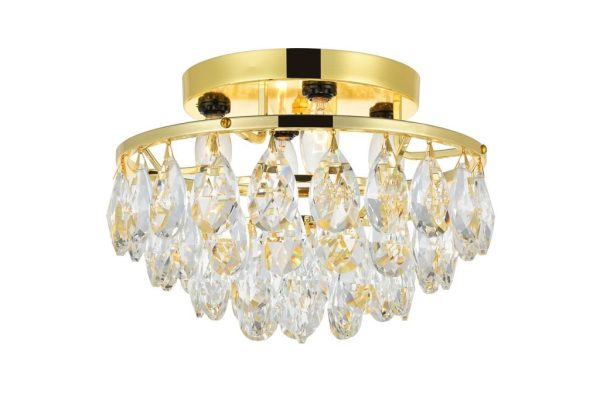 Clara 4 Lights Transitional Flush Mount Chrome (Royal Cut Crystal)